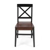 Coolbibila-Dining Chairs Set Of 2, Farmhouse Armless Chairs,  Acacia Wood Dining Chairs, Patio Dining Chairs - 3 of 4