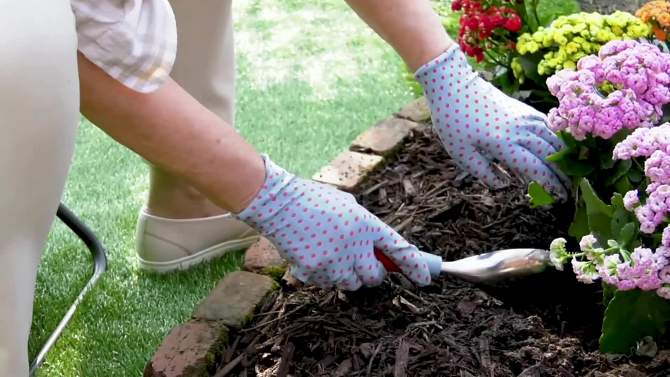 3pk Polka Dot Print Garden Gloves - Ultimate Innovations, 2 of 5, play video
