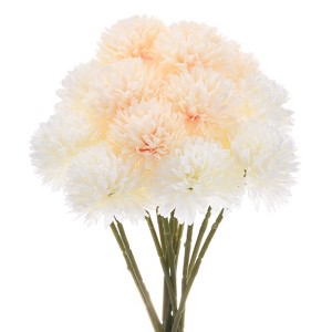 Unique Bargains Artificial Chrysanthemum Ball Flowers 11 Inch 12 Pcs - 1 of 4