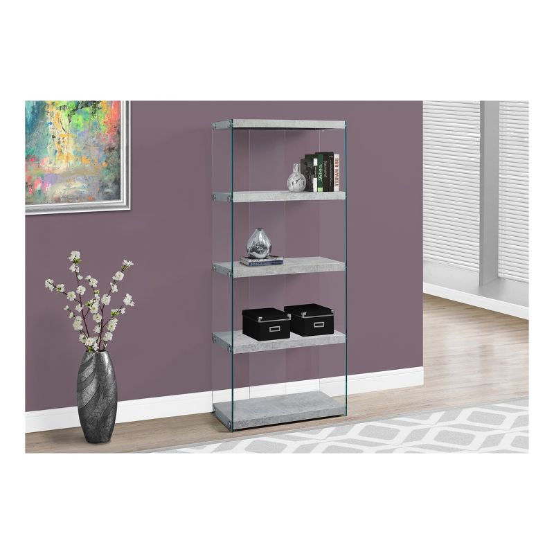 Hollow Core/Tempered Glass Bookcase - EveryRoom, 3 of 6