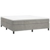vidaXL Box Spring Bed Frame Light Gray 72 in.x83.9 in. California King Velvet - 3 of 4