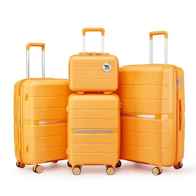 YONWAY 4 Piece Luggage Set, Lightweight Expandable Carry-On Set, with TSA Lock & Soundproof Spinner Wheels
