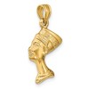 Black Bow Jewelry 14k Yellow Gold 3D Polished Egyptian Nefertiti Pendant - 4 of 4