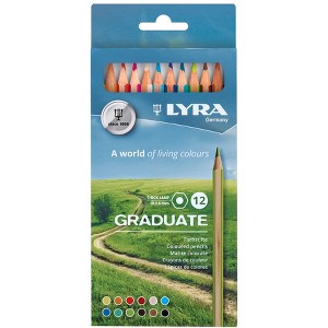 Lyra® Graduate Colored Pencil Set, Assorted Colors, 12 Pieces - 1 of 4