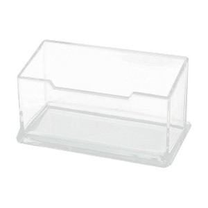 Unique Bargains Clear Plastic Name Business ID Bank Card Stand Storage Holder Case - 1 of 4