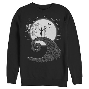 Men's The Nightmare Before Christmas Halloween Jack Skellington Sally Meant to Be Sweatshirt - 1 of 4