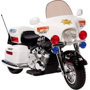 Kid Motorz 12V Police Motorcycle Powered Ride-On - White