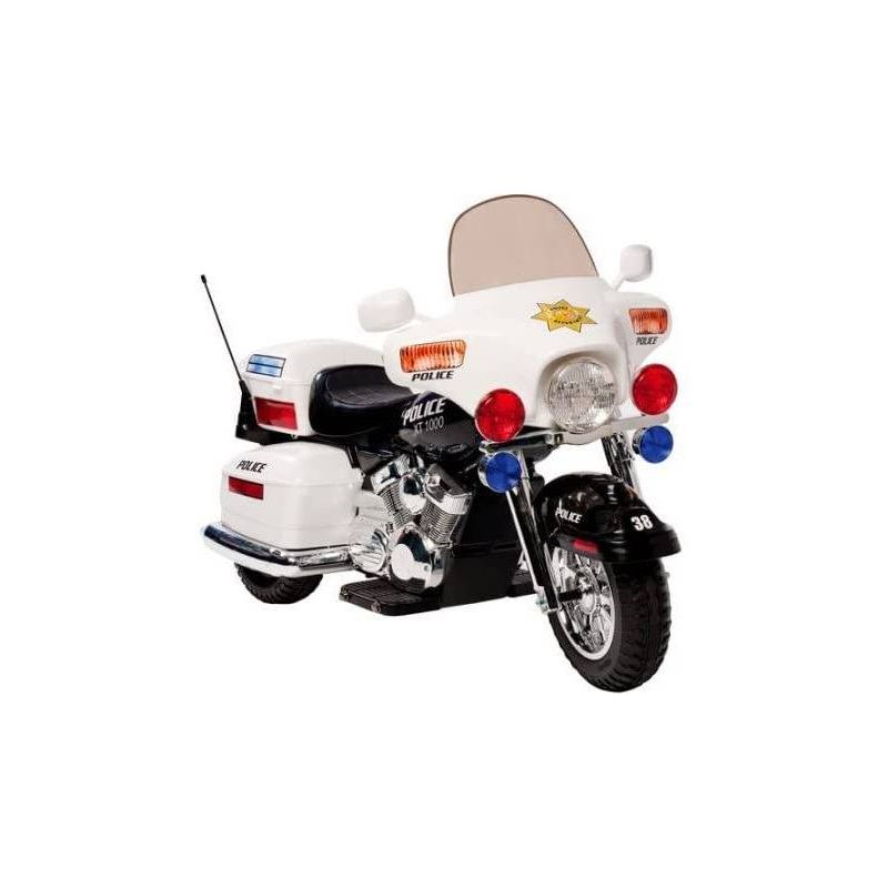 Kid Motorz 12V Police Motorcycle Powered Ride-On - White, 1 of 6