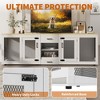 90 Inch Large Dog Crate Furniture, Double Dog Crate with Feeding Station & Storage, Heavy Duty Dog Kennel Furniture for 2 Dogs - 2 of 4