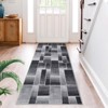 Geometric Hallway Rugs 2x6 Non-Slip Runner Rugs, Non-Shedding Plaid Indoor Carpet, Stain-Resistant Ultra-Thin Floor Carpet Mats for Bedroom - 2 of 4