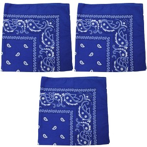 3 Pack Paisley Polyester Bandanas Lightweight and Stylish Accessories - 1 of 4