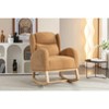 CAVINAS Velvet Glider Rocking Chair,Modern Upholstered Rocking Chairs with High Backrest,Nursery Accent Chair for Bedroom - 2 of 4