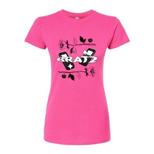 Women's - Bratz - Chains and Flames with Jade Fitted Graphic T-Shirt - 1 of 3