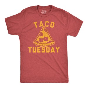 Mens Funny T Shirts Taco Tuesday Pizza Sarcastic Food Graphic Novelty Tee For Men - Crazy Dog Men's T Shirt - 1 of 4