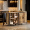 Hommoo 63" Counter-Height Bar Cabinet, 2-Tier Pub Table with Storage Shelves - 4 of 4