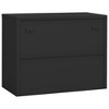 vidaXL Anthracite Office Cabinet with Tempered Glass Doors - 35.4"x15.7"x27.6" Steel Design, Secure File Storage, Easy Assembly, Scandinavian Style - 4 of 4