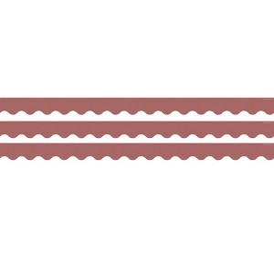 Teacher Created Resources® Deep Rose Scalloped Rolled Border Trim, 50 Feet, 3 Rolls - 1 of 4