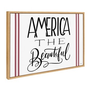 Kate & Laurel All Things Decor 23"x33" America The Beautiful Framed Canvas by Valerie McKeehan of Lily and Val Natural - 1 of 4