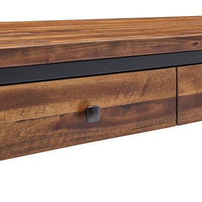 Claremont 46'' Rustic Wood and Metal Console Table with Storage