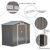 7' x 4' Outdoor Metal Garden Storage Shed with Sloped Roof - 4 of 4