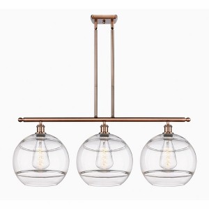 Rochester - 3 Light Stem Hung Island In Industrial Style-13.88 Inches Tall and 38.5 Inches Wide - 1 of 1