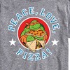Men's - Teenage Mutant Ninja Turtles - Peace Love Pizza Short Sleeve Graphic T-Shirt - 2 of 4