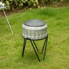 Vintiquewise Silver Galvanized Metal Ice Bucket Beverage Cooler Tub with Stand - 3 of 4