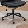 NicBex Home Office Chair with Adjustable Height Modern Rotatable PU Leather Criss Cross Chair with 5 Wheels and Wide Seat for Office, Study - 3 of 4