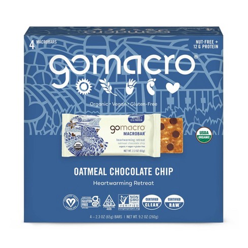 Gomacro Oatmeal Chocolate Chip Macrobar Multipack - 9.2oz/4ct : Target
