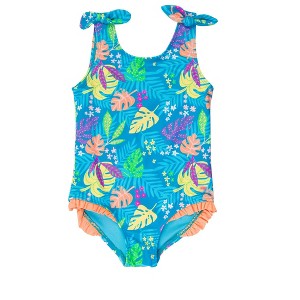 RuffleButts Baby/Toddler/Kid Girls UPF50+ Tie Shoulder One Piece - 1 of 4
