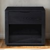 Omax Decor,Venice Modern Nightstand with Soft Close Drawer in Black - 3 of 4