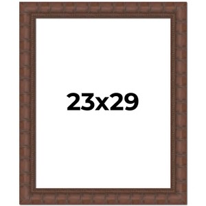 PosterPalooza | 23x29 Wide Bamboo Picture Frame, UV Acrylic, 4 Finishes - Brown, Black, Silver, and Natural - 1 of 4