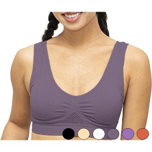 5 Star Super Deals Seamless Support Wireless Comfort Bra - Breathable Mesh Design, Anti-Chafing, Removable Pads, Sports Freedom Bra - 1 of 4