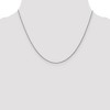 Black Bow Jewelry 1mm 14k White Gold Solid Diamond Cut Spiga Chain Necklace - 2 of 4