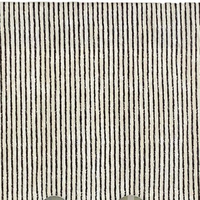 Duval Black and White Striped Rod Pocket Valance