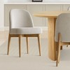 7-Pieces Dining Set for 6,Upholstered Armless Chair with Wood Legs,79 Inch Oak Oval Dining Table for Dining Room,Farmhouse-Tanpinhause - 4 of 4