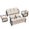 UPTIOT 6-Piece Steel Outdoor Patio Conversation Set - 3 of 4