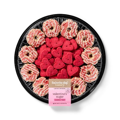 Valentine's Day Assorted Sugar Cookies Tray - 20oz/12ct - Favorite Day™