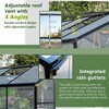 NicBex 6x8 ft Polycarbonate Greenhouse with Raised Base and Anchor Aluminum Heavy Duty Walk-in Greenhouses for Outdoor Backyard in All Season, Black - 3 of 4