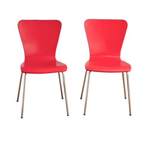 Red dining best sale chairs modern