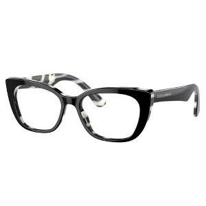 Dolce & Gabbana DX 3357 3372 Childrens Cat-Eye Eyeglasses Black on Zebra 49mm - 1 of 3