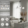 Maxax 32.8" 4-Light Black Cloud Glass Chandelier,Modern Minimalist Pendant Lighting for Living Room Bedroom Dining Room - 3 of 4