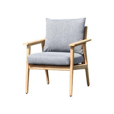 Burano Patio Armchair Made of Certified Teak - Gray - Amazonia