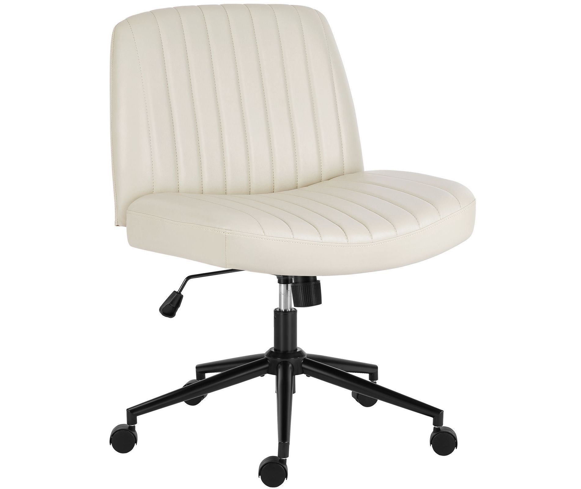 JIONJOY Criss Cross Chair Legged Office Desk Chair with Wheels| Beige