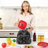 OPUX Insulated Lunch Box Women, Cooler Bag Tote Girls Kids Teen Adult, Soft Reusable Thermal Meal Prep Purse - 4 of 4