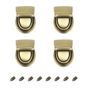 Unique Bargains Decorative DIY Craft Handbag Purse Making Turn Lock Clasps 4 Pcs - 1 of 4