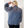 June + Vie by Roaman's Women's Plus Size Smocked Mockneck Blouse - 3 of 4