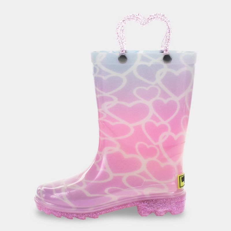 Western Chief Toddler Abby Pearlized Glitter Hearts Rain Boots, 3 of 5
