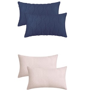REGALWOVEN 4 Pcs Geometric Soft Cozy Throw Pillow Covers - 1 of 4
