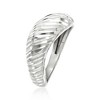 Ross-Simons Sterling Silver Diamond-Cut Sculptural Ring - 3 of 4